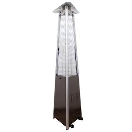 Hiland Commercial Glass Tube Patio Heater in Hammered Bronze HLDS01-CGTHG